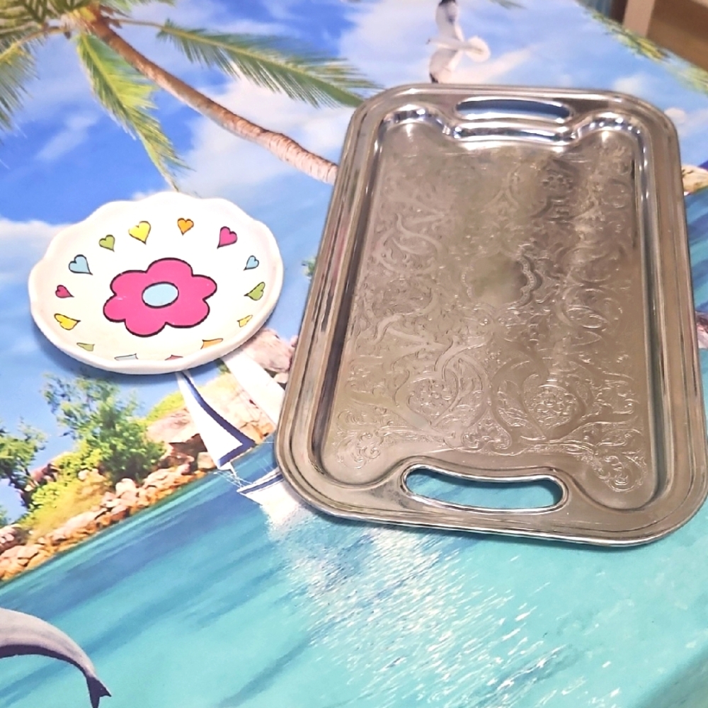 Silver Tray And Ring Dish Bundle Both In Great Shape